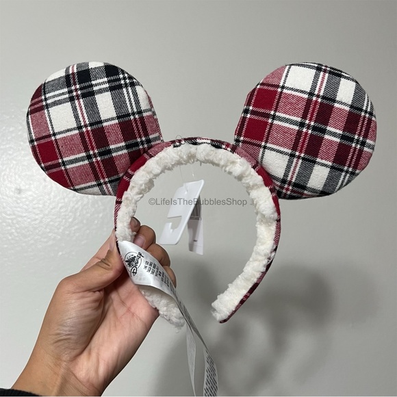 Disney - Christmas Plaid/Flannel Mickey Ears - Picture 3 of 5